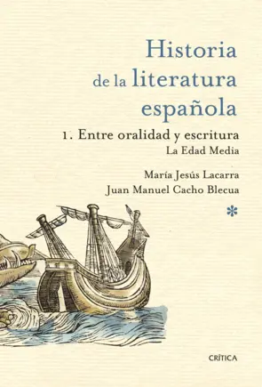 Portada Historia de la Literatura Española 1 Entre oralida