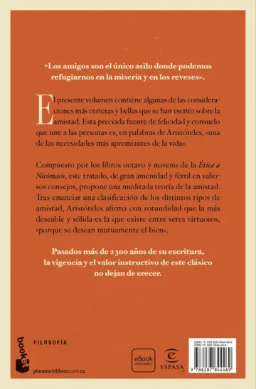 Contraportada Sobre la amistad