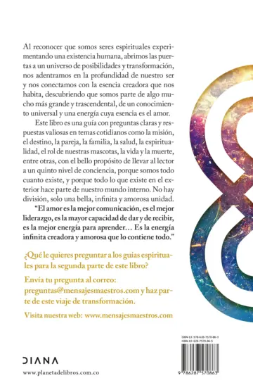 Contraportada Mensajes de los espíritus maestros