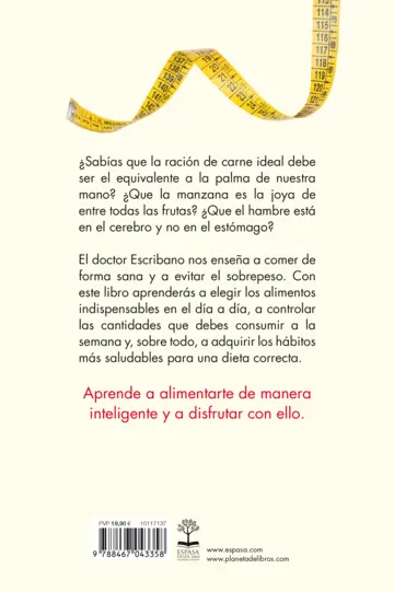 Contraportada Aprende a comer y a controlar tu peso