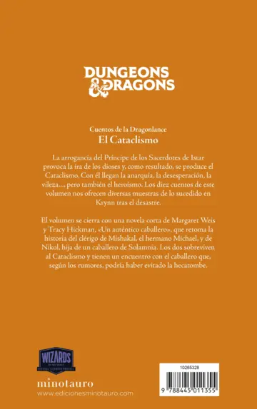 Contraportada Cuentos de la Dragonlance nº 05/06 El Cataclismo