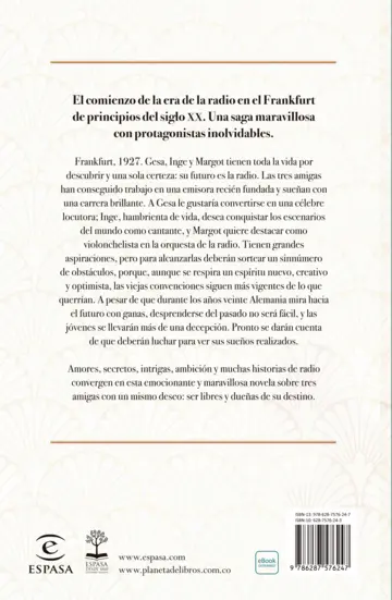 Contraportada Las chicas de la radio