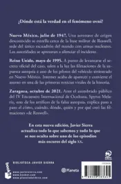 Miniatura contraportada Roswell. Secreto de Estado