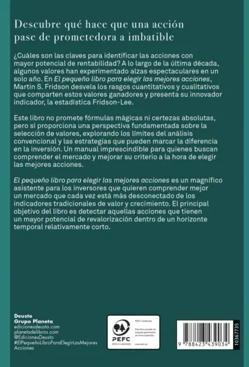 Contraportada El pequeño libro para elegir las mejores acciones