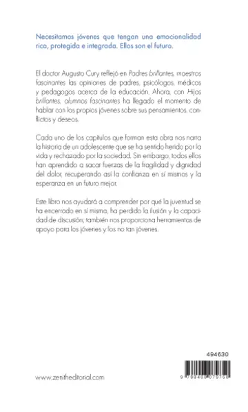 Contraportada Hijos Brillantes, Alumnos Fascinantes