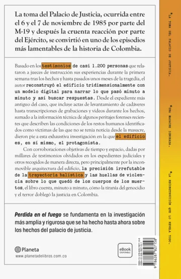 Contraportada Perdida en el fuego