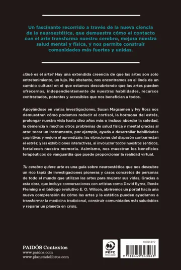 Contraportada Tu cerebro quiere arte