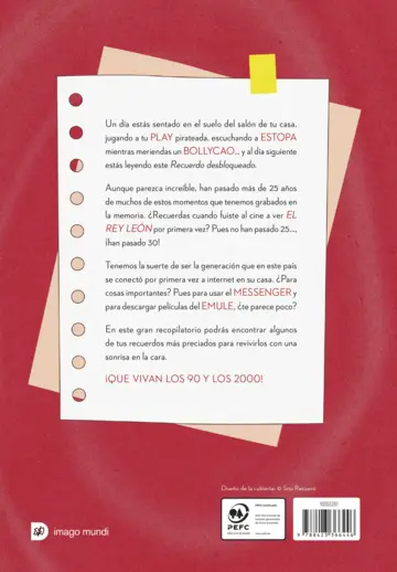 Contraportada Recuerdo desbloqueado