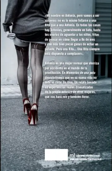 Contraportada Memorias de una puta