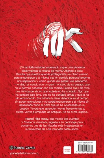 Contraportada Lola Vendetta. Katanazo al amor romántico