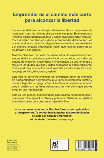 Contraportada Hablando en plata