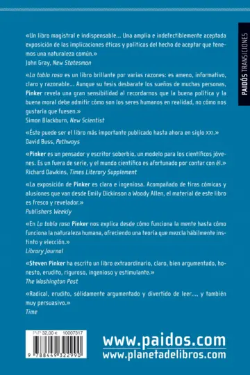 Contraportada La Tabla Rasa La Negociación Moderna de la Natural