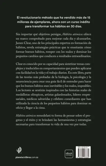 Contraportada Hábitos atómicos. Edición especial tapa dura